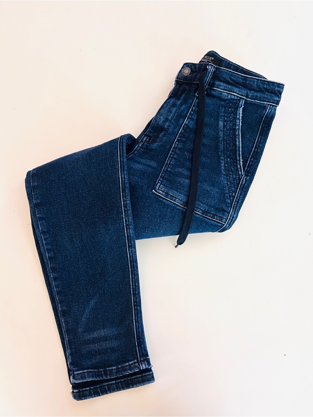 Judy Blue Jogger Jeans Size 3/26 Dark Wash Drawstring Denim - Picture 3 of 9